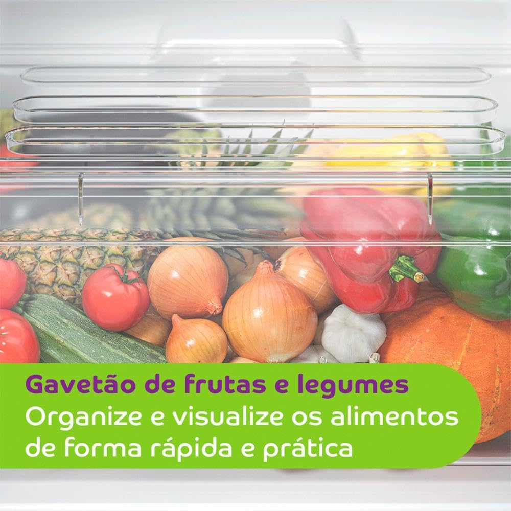 Gavetão transparente para frutas e legumes da geladeira Consul