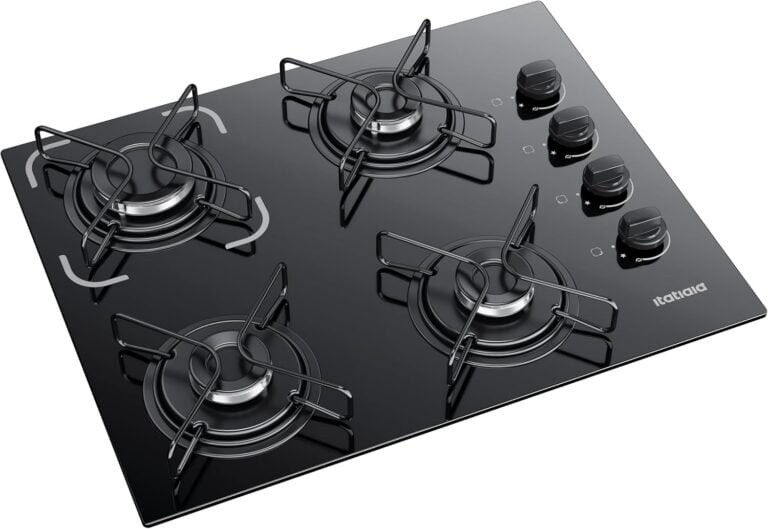 Cooktop 4 bocas Itatiaia Essencial vidro temperado preto bivolt