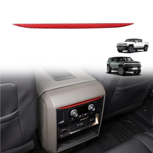 Aotumcer Tampa de acabamento antichute para saída de ventilação de ar condicionado traseira compatível com acessórios Hummer EV 2023 2024 2025 2026 para SUV/caminhonete modelo A/C faixa de acabamento