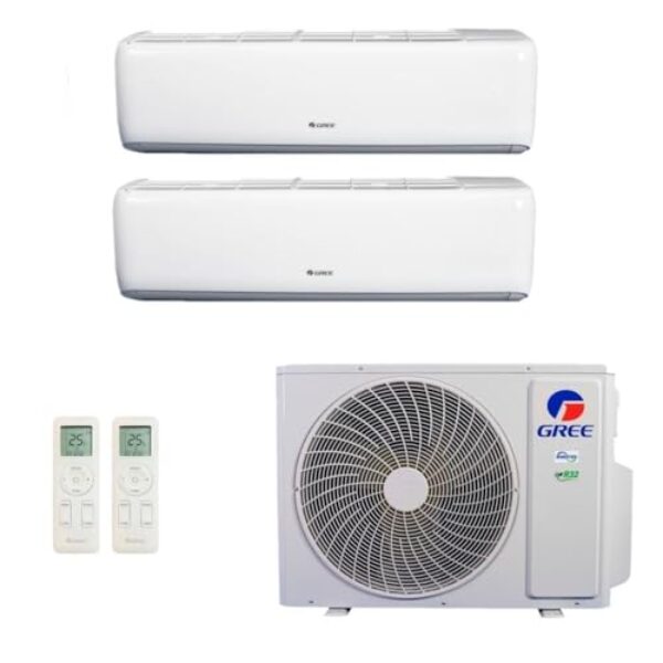 Ar-Condicionado Multi Split Inverter R-32 Gree 18.000 (2x Evap HW 9.000) Quente/Frio 220V