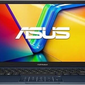 ASUS Laptop Vivobook FHD de 14 polegadas, processador Intel Core i3-1315U, 8 GB de RAM, SSD de 128 GB, Windows 11 Home, gráficos Intel UHD, Wi-Fi, Bluetooth, azul silencioso, X1404VA-I38128