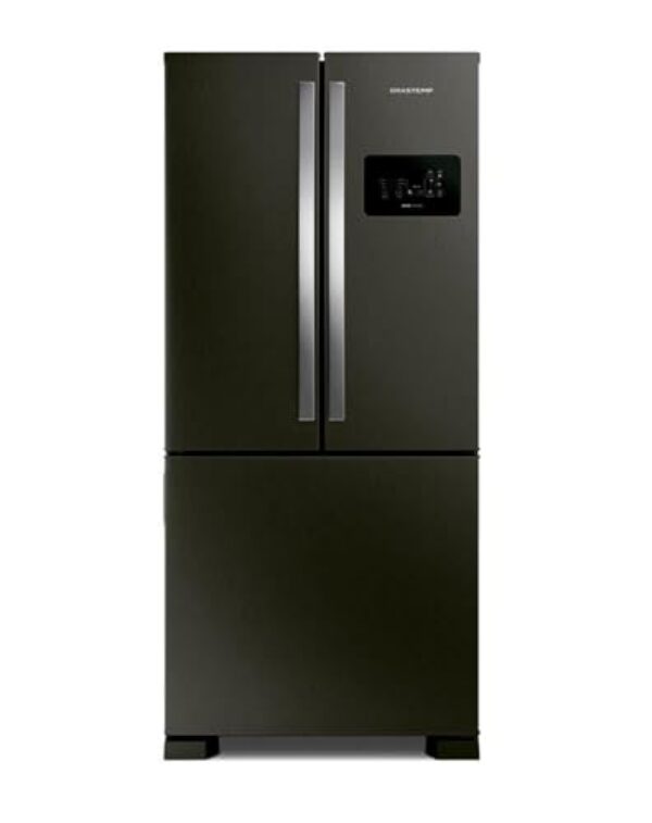 Brastemp Geladeira Brastemp Eclipse Collection Frost Free French Door Inverter A+++ 554 Litros Cor Black Inox - BRO85AE 110V