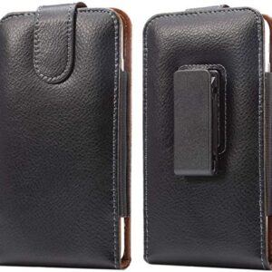 Capa de couro para celular com clipe giratório vertical para iPhone 16 Plus 17 Pro Max 16 Pro Max Samsung Galaxy S24 Ultra S23 Ultra S22 Ultra A23 A35 A04 A16 A14 A12 A55 A03S A53 A26