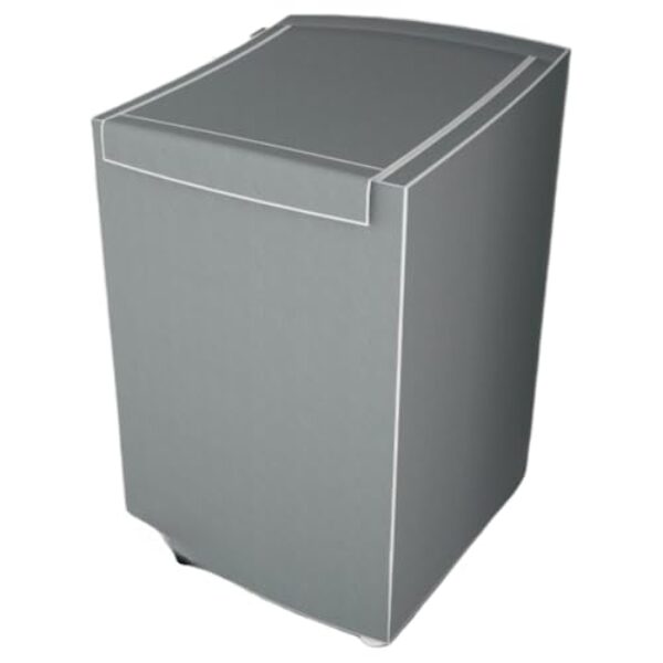 Capa ImpermeáVel Para Lavadora Com Abertura Superior E ZíPer, Modelo Lisa Para 8 A 15kg, Capa Protetora PráTica(Cinza 10-12kg SINTÉTICA)