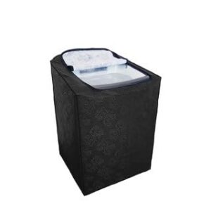 Capa Para MáQuina De Lavar Roupa Com ZíPer, Capa ImpermeáVel AjustáVel Tamanhos 8kg A 15kg, Capa Protetora Para Lavadora Com Fechamento Seguro(12kg,Preta)