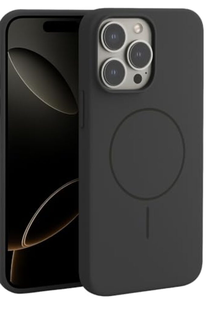 Capinha Silicone Magnética Para iPhone 11 12 13 14 15 16 17 Pro Max (Cinza escuro, iPhone 11)