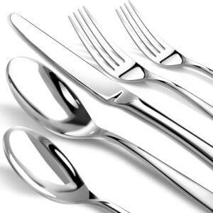 Conjunto de Talheres Inox Premium, 24 Peças - Facas, Garfos e Colheres Elegantes