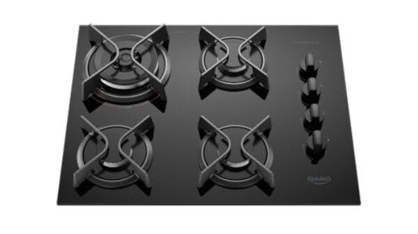 Cooktop 4 Bocas a Gás Dako Supreme com Queimador Tripla Chama e Mesa de Vidro Temperado Preto Bivolt
