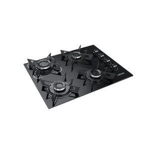 Cooktop 4 Bocas a Gás Itatiaia Electra Glass Mesa de Vidro Acendimento Superautomático Preto Bivolt
