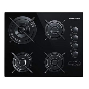 Cooktop 4 bocas Brastemp com duplachama e timer touch - BDT62AE BIVOLT