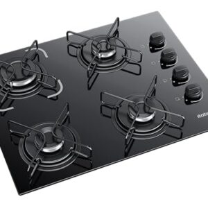 Cooktop 4 Bocas Itatiaia Essencial com Mesa de Vidro Temperado e Acendimento Automático Preto Bivolt