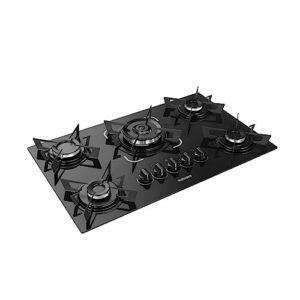 Cooktop 5 Bocas a Gás Itatiaia Electra Glass Tripla Chama Acendimento Superautomático Preto Bivolt
