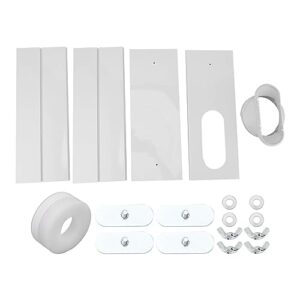 Cryfokt 2025 Novo Kit de Ar Condicionado de Porta Deslizante, Placa de 16,9 X 6,3 pol., Diâmetro da Mangueira do Adaptador 5,7 pol., 7,8 pol., Kit de Ventilação de Janela de (4 Placas para Janela de