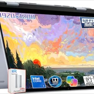 Dell Notebook empresarial Inspiron 14 7740, computador copiloto com tela sensível ao toque FHD + 2 em 1 de 14 polegadas, Intel Core 5 (> i7-1355U), teclado retroiluminado, impressão digital, vida útil