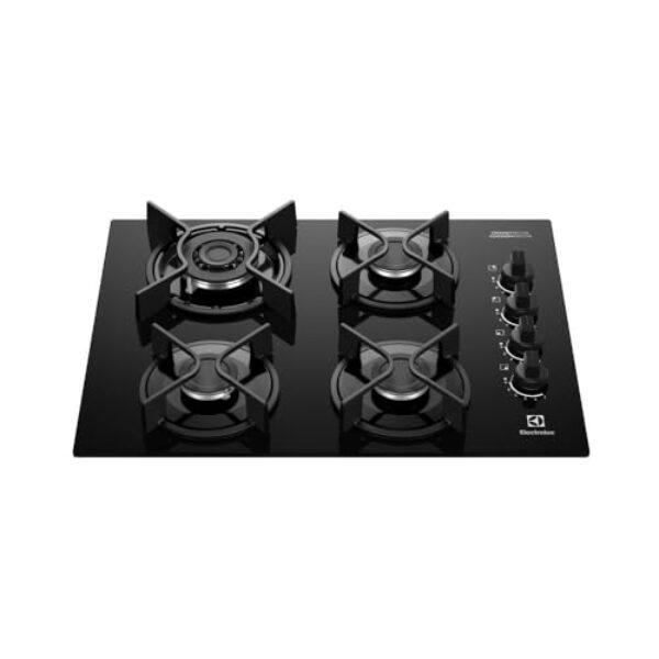 Electrolux Cooktop 4 Bocas a Gás Electrolux Mesa Vidro Experience Tripla Chama e Grade de Ferro (KE4GC) Bivolt