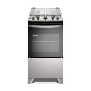 Electrolux Fogão 4 bocas Electrolux Cinza Efficient Mesa Inox, PerfectCook e VaporBake® (FE4IG) Bivolt
