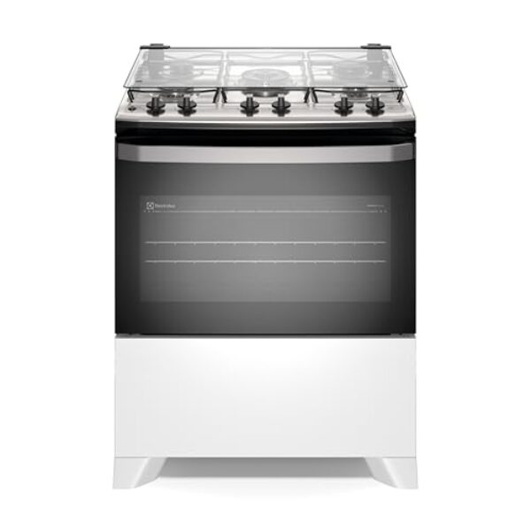 Electrolux Fogão 5 bocas Electrolux Branco Efficient Mesa Inox, PerfectCook e VaporBake® (FE5IW) Bivolt
