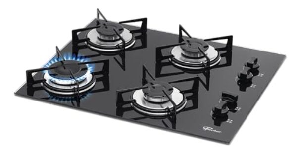 FISCHER COOKTOP GÁS 4 BOCAS MESA VIDRO PRETA BIVOLT 1519-5713