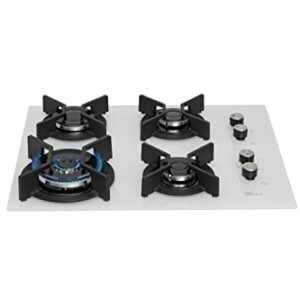 FISCHER COOKTOP À GÁS 4 BOCAS TRIPLA CHAMA INFINITY MESA VIDRO BRANCO BIVOLT - 26297-62936