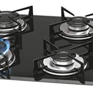 FISCHER COOKTOP À GÁS 4 BOCAS TRIPLA CHAMA MESA VIDRO PRETO BIVOLT - 9788-12916