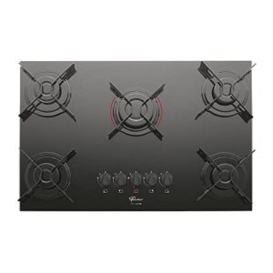 FISCHER COOKTOP À GÁS 5 BOCAS FIT LINE MESA VIDRO PRETO BIVOLT - 26343-57174