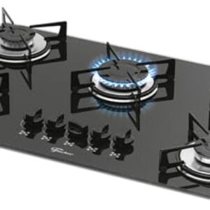 FISCHER COOKTOP À GÁS 5 BOCAS MESA VIDRO PRETA BIVOLT 1642-6985