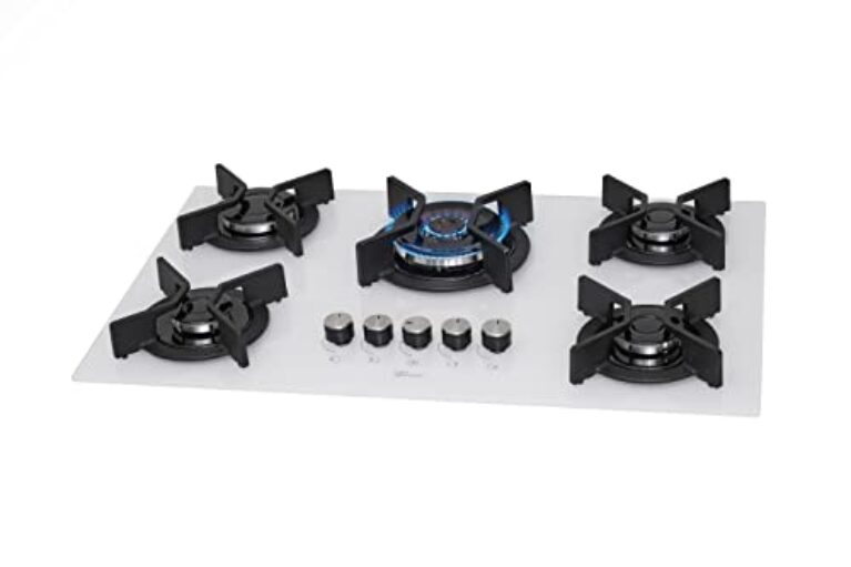 FISCHER COOKTOP GÁS 5 BOCAS TC INFINITY MESA VIDRO BRANCO BIVOLT 26298-62470
