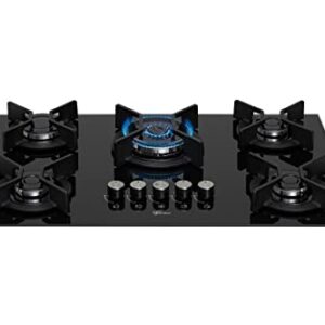 FISCHER COOKTOP GÁS 5 BOCAS TC INFINITY MESA VIDRO PRETO BIVOLT 26298-57077
