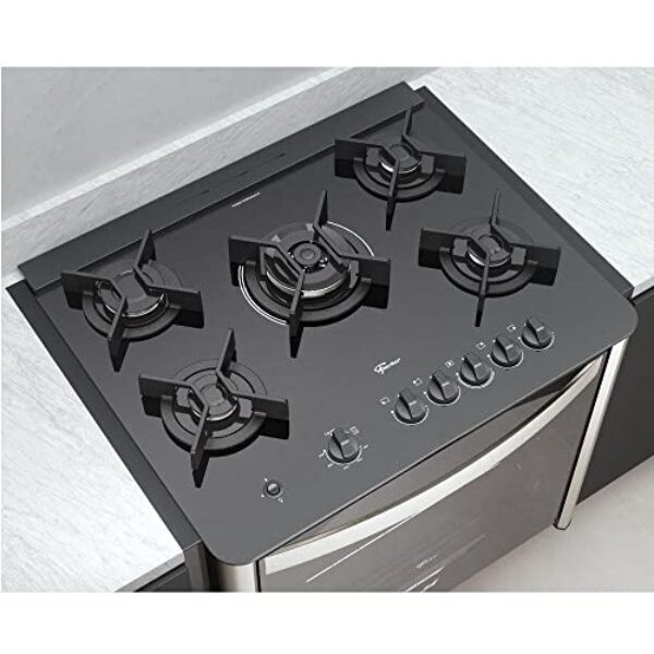 FISCHER FOGÃO DE EMBUTIR À GÁS 5 BOCAS TRIPLA CHAMA GRAN CHEFF COM DOURADOR 220V - 28550-65541