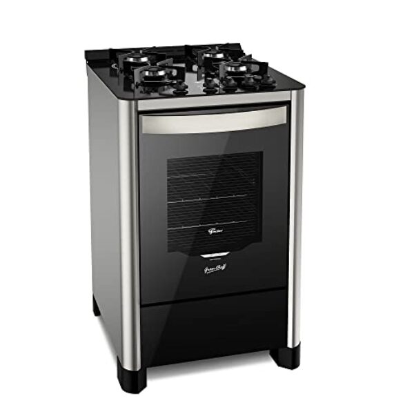 FISCHER FOGÃO DE PISO À GÁS 4 BOCAS GRAND CHEFF SILVER BIVOLT - 26987-59775