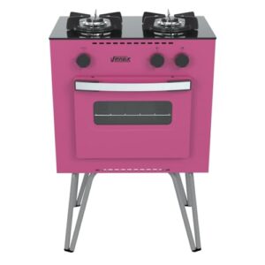 Fogao 2 Bocas Venax Mini Cook Pink Gas GLP