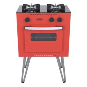 Fogao 2 Bocas Venax Mini Cook Vermelho Gas Glp