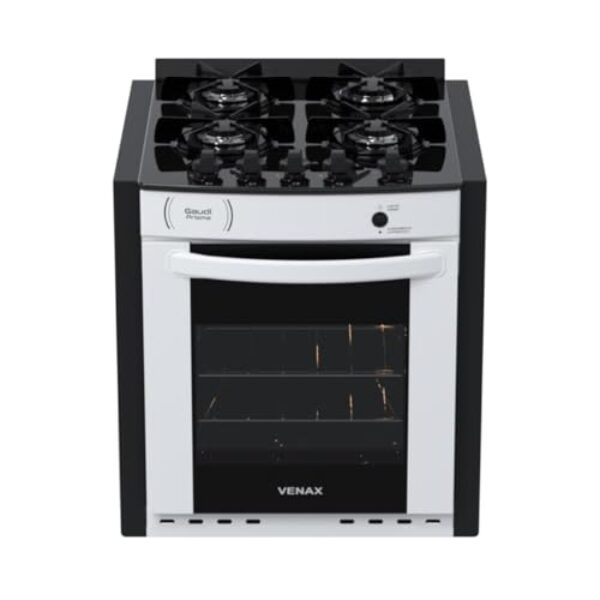 Fogao A Gas De Embutir Gaudi Prisma Vitreo Bl 4q Branco Gas Glp