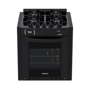 Fogao A Gas De Embutir Gaudi Prisma Vitreo Bl 4q Preto Gas Glp