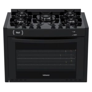 Fogao A Gas De Embutir Gaudi Prisma Vitreo Bl 5q Preto Gas Glp