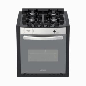 Fogao A Gas De Embutir Gaudi Prisma Vitreo El 4q Inox Gas Glp