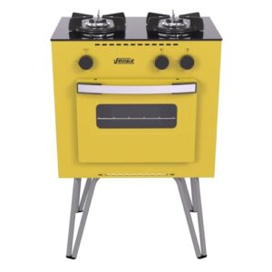 FOGAO A GAS MINI COOK 2 Q AMARELO GAS GLP