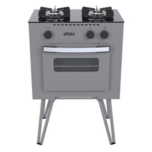 FOGAO A GAS MINI COOK 2 Q GRAFITE GAS GLP