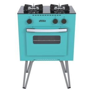 FOGAO A GAS MINI COOK 2 Q VERDE GAS GLP