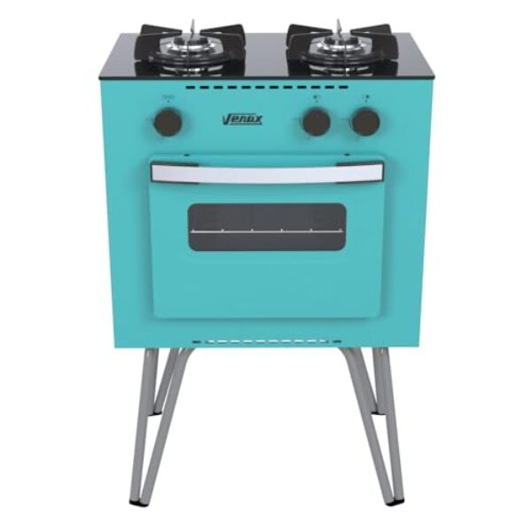 FOGAO A GAS MINI COOK 2 Q VERDE GAS GLP