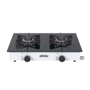 Fogao de Mesa 2 Bocas Venax Flamalar Vitreo Branco Gas GLP