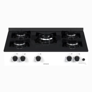Fogao de Mesa 5 Bocas Venax Grand Petit Line Branco Gas GLP