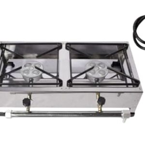 Fogareiro Fogão Industrial A Gás 2 Boca Ap Inox 430