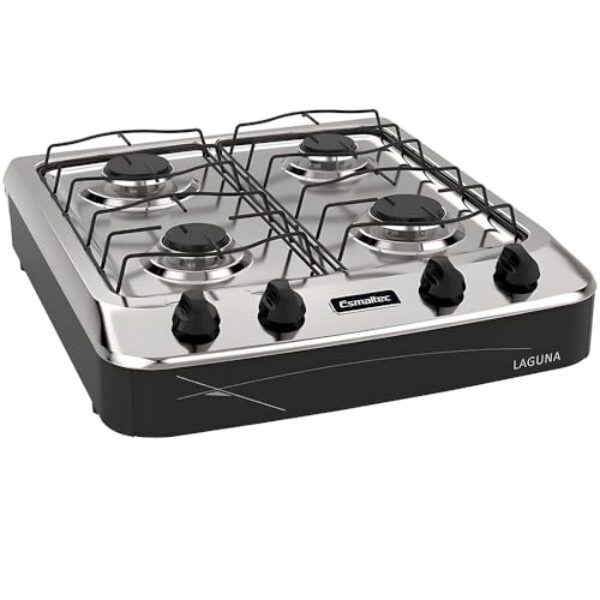 Fogão 4B Laguna Mesa, Inox - 0104001457, Preto, Esmaltec