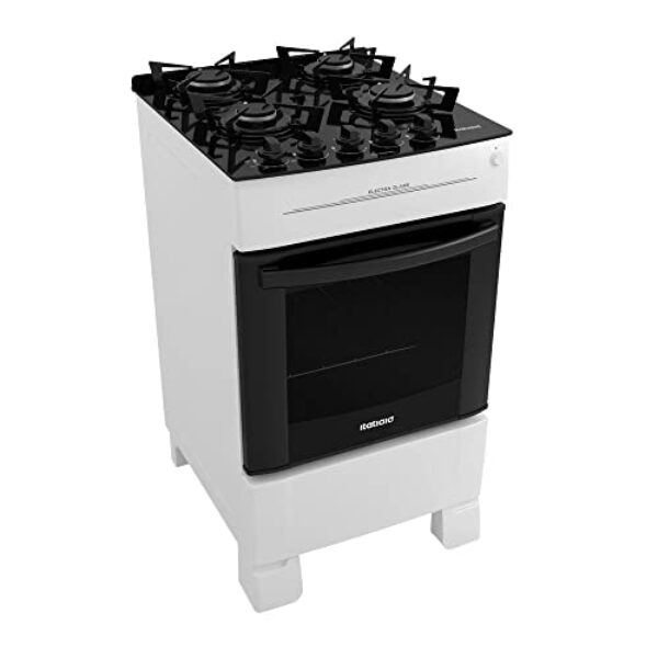 Fogão 4 Bocas a Gás Itatiaia Electra Glass Mesa de Vidro e Acendimento Automático Branco - Bivolt