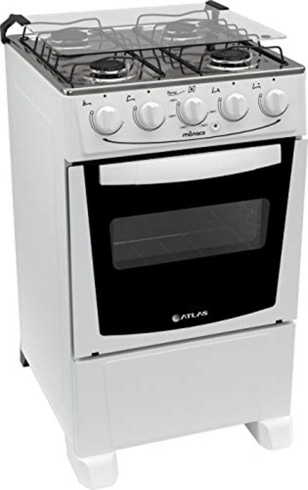 Fogão 4 Bocas Atlas Mônaco Plus Acendimento Automático Branco