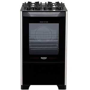 Fogão 4 bocas Dako Magister Preto com Mesa de Vidro e Tripla Chama - Bivolt