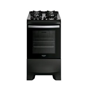 Fogão 4 Bocas Dako Supreme Black Glass Digital com Mesa de Vidro Preto Bivolt