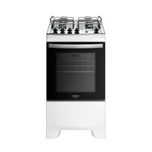 Fogão 4 Bocas Dako Supreme Branco Com Mesa De Inox Bivolt