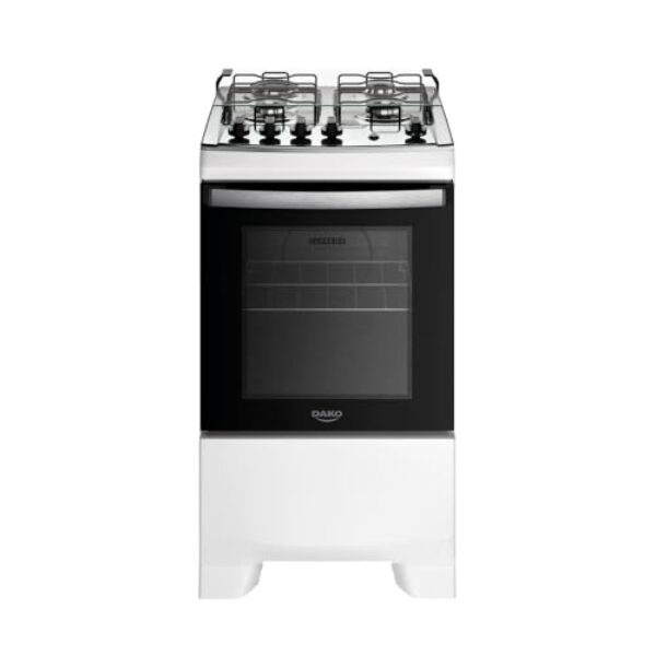 Fogão 4 Bocas Dako Supreme Branco Com Mesa De Inox Bivolt